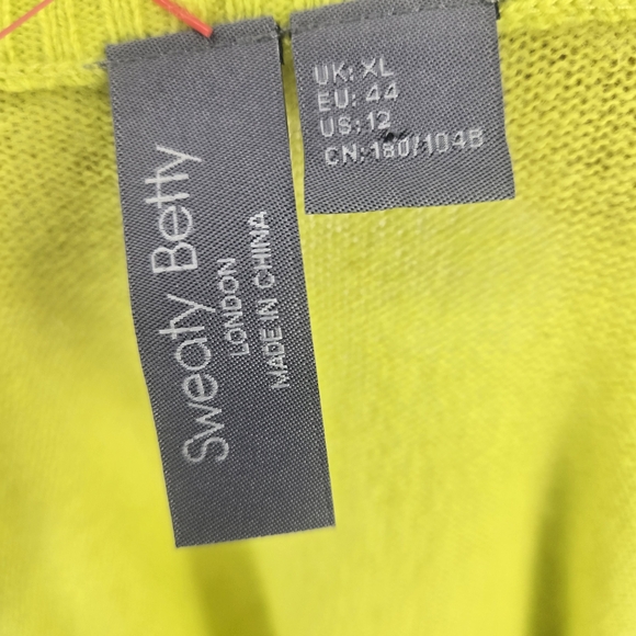 Sweaty Betty Cashmere Blend Jumper – Acid Yellow, Size XL NWT - Picture 9 of 11